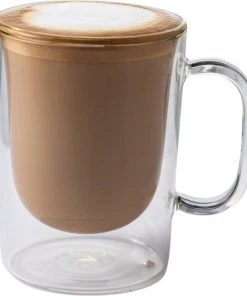 Tea Safdie & Co. Barista Mod Cappuccino Mugs- Double Wall – Set Of 2 – 270 Ml