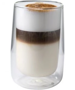 Tea Safdie & Co. Barista Loft Latte Macchiato Glasses - Double Wall - Set Of 2 – 380 Ml