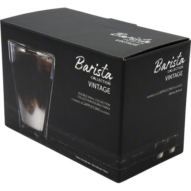 Tea Safdie & Co. Barista Vintage Cappuccino Glasses – Double Wall – Set Of 2 – 250 Ml 5 Tea Safdie & Co. Barista Vintage Cappuccino Glasses – Double Wall – Set Of 2 – 250 Ml