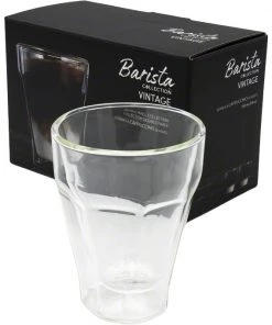 Tea Safdie & Co. Barista Vintage Cappuccino Glasses – Double Wall – Set Of 2 – 250 Ml