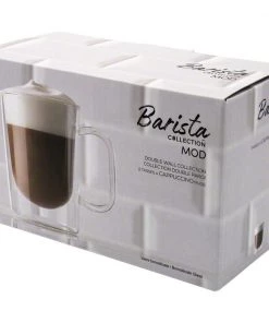 Tea Safdie & Co. Barista Mod Cappuccino Mugs- Double Wall – Set Of 2 – 270 Ml
