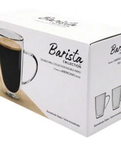 Safdie & Co. Barista Double Wall Coffee Mugs – Set Of 2 – 350ml