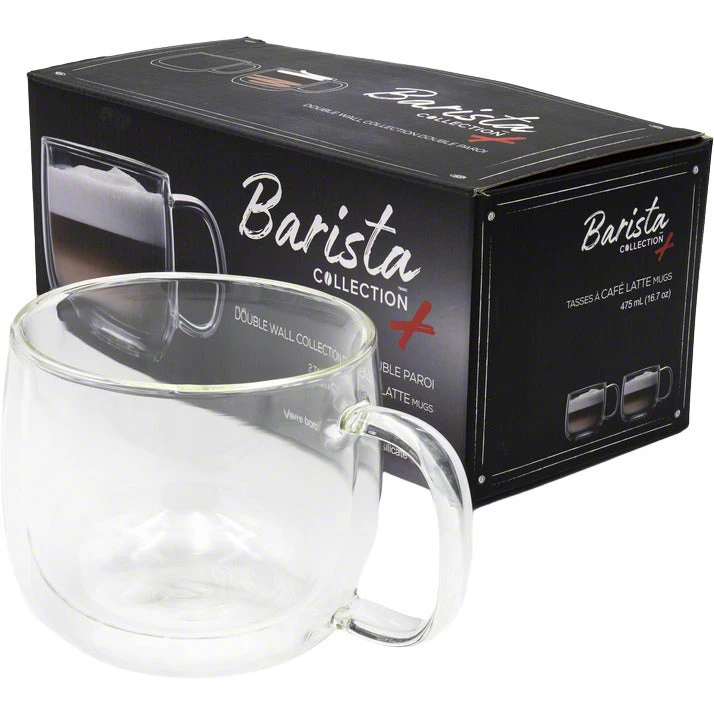 Tea Safdie & Co. Barista Plus Double Wall Latte Mugs - Set Of 2 - 475 Ml 4 Tea Safdie & Co. Barista Plus Double Wall Latte Mugs - Set Of 2 - 475 Ml