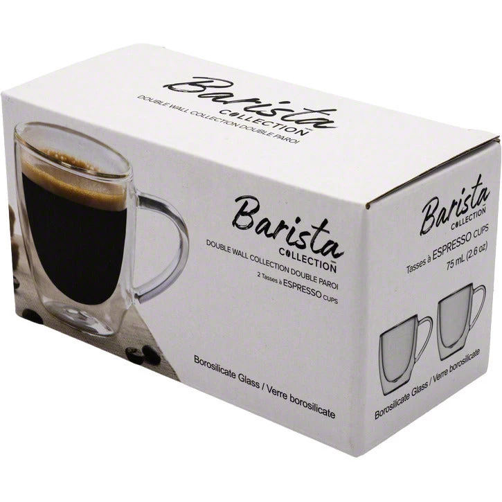 Safdie & Co. Barista Double Wall Espresso Mugs – Set Of 2 - 75 Ml 4 Safdie & Co. Barista Double Wall Espresso Mugs – Set Of 2 - 75 Ml