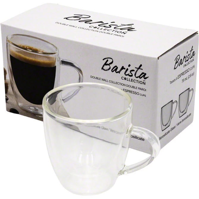 Safdie & Co. Barista Double Wall Espresso Mugs – Set Of 2 - 75 Ml 5 Safdie & Co. Barista Double Wall Espresso Mugs – Set Of 2 - 75 Ml