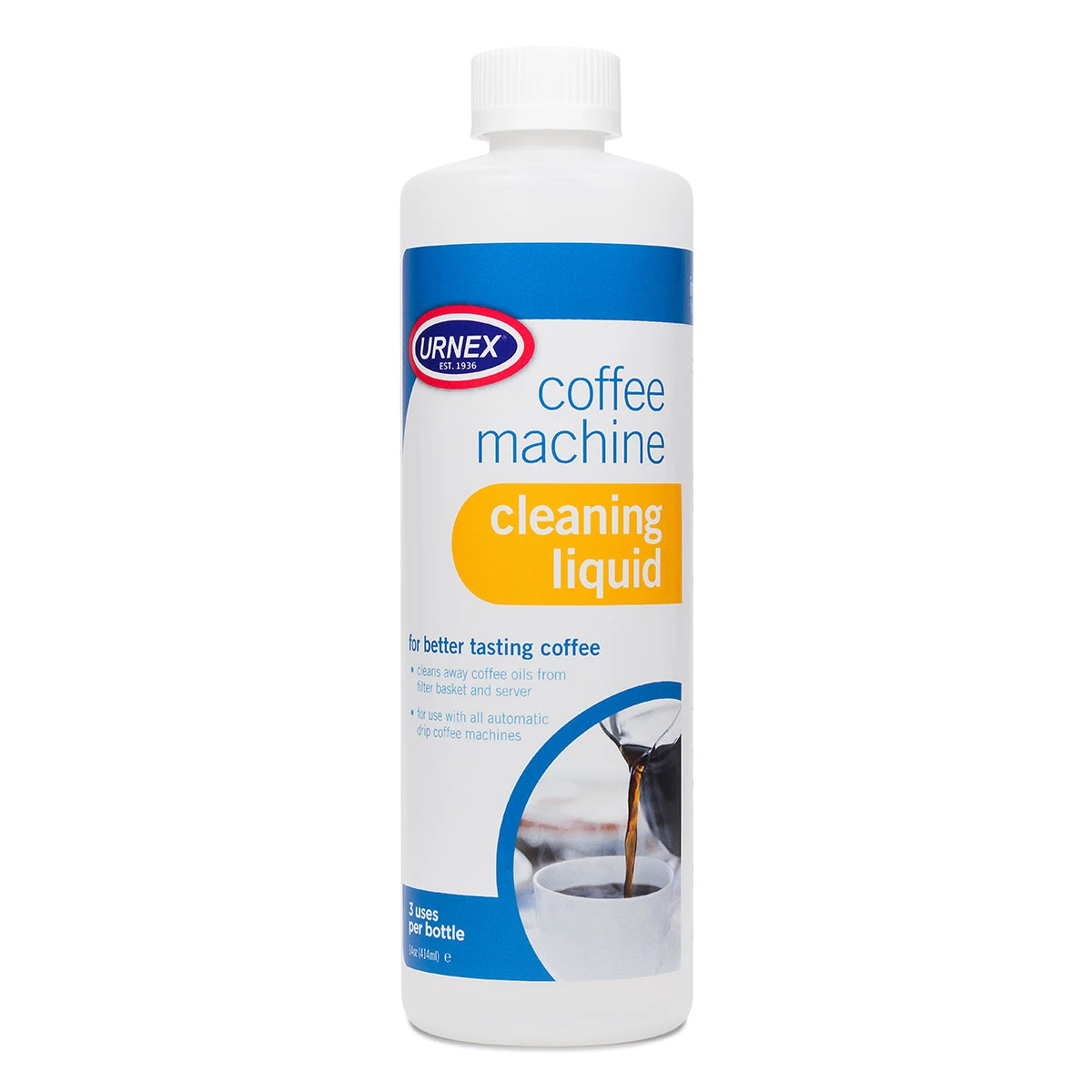 Tea Urnex Coffee Machine Cleaning Liquid - 14 Oz 3 Tea Urnex Coffee Machine Cleaning Liquid - 14 Oz