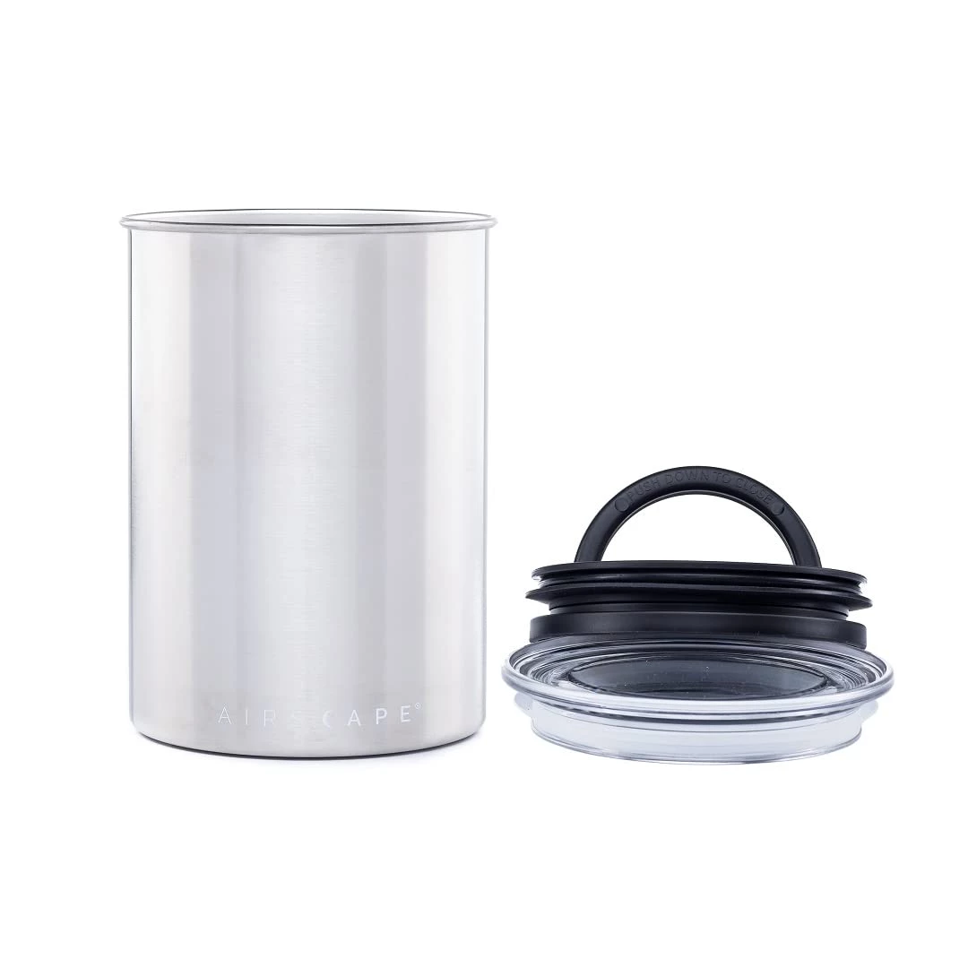 Planetary Designs Airscape 64oz Coffee Bean Canister - Chrome Tea 3 Planetary Designs Airscape 64oz Coffee Bean Canister - Chrome Tea