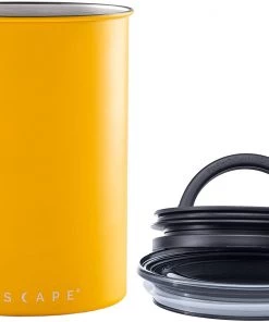 Planetary Designs Airscape 64oz Coffee Bean Canister - Matte Yellow Tea