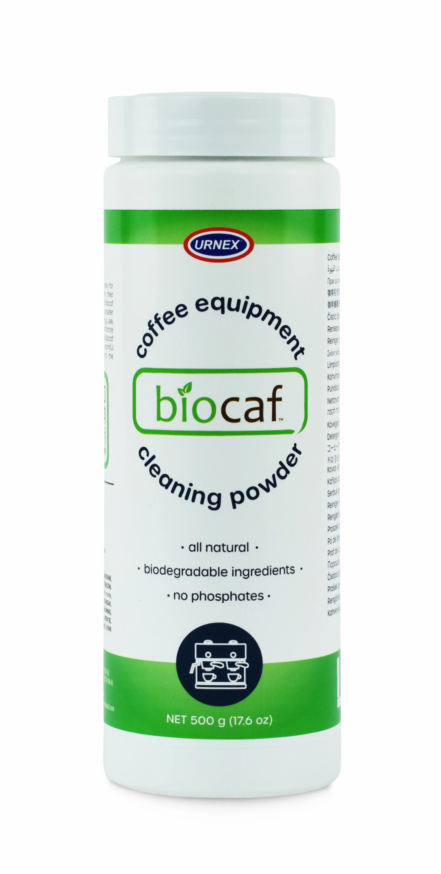 Urnex Biocaf Coffee Equipment Cleaning Powder - 18.5 Oz Tea 3 Urnex Biocaf Coffee Equipment Cleaning Powder - 18.5 Oz Tea
