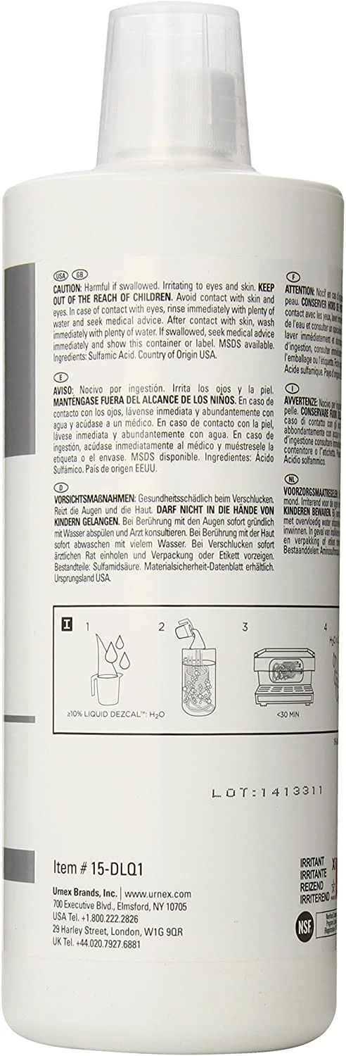 Tea Urnex Liquid Dezcal Descaler - 1l 4 Tea Urnex Liquid Dezcal Descaler - 1l