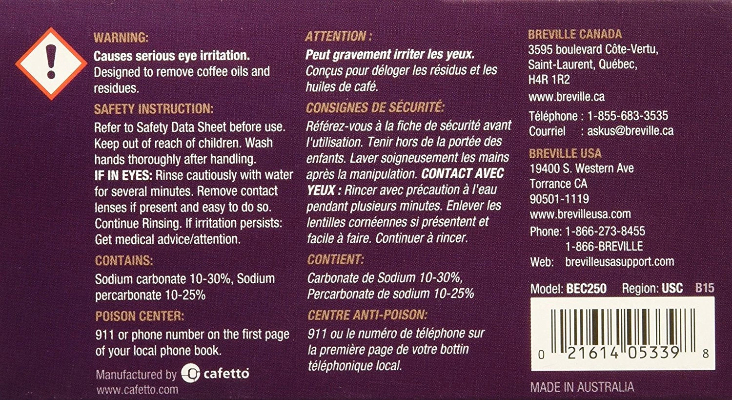 Breville Espresso Machine Cleaning Tablets 8-pack 4 Breville Espresso Machine Cleaning Tablets 8-pack