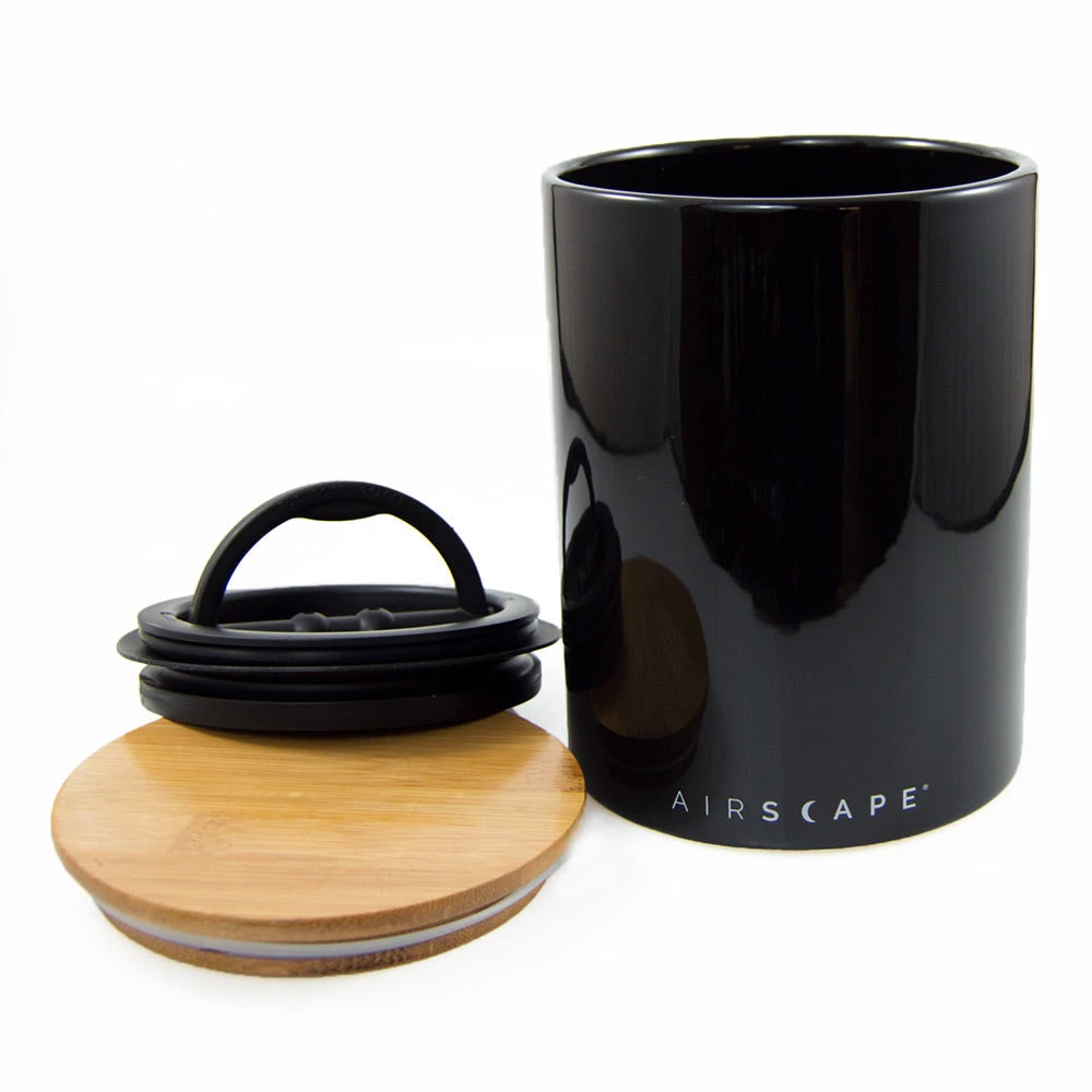 Planetary Designs Airscape Ceramic 64oz Coffee Bean Canister - Obsidian 3 Planetary Designs Airscape Ceramic 64oz Coffee Bean Canister - Obsidian