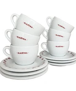 Elektra Cappuccino Cups And Saucers - Set Of 6