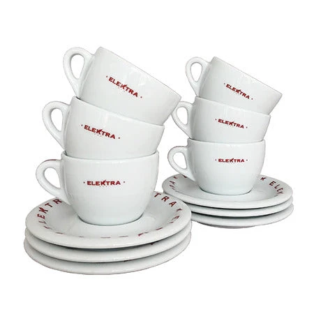 Elektra Cappuccino Cups And Saucers - Set Of 6 3 Elektra Cappuccino Cups And Saucers - Set Of 6