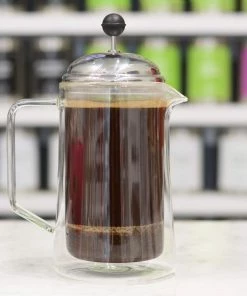 Tea Grosche Stanford Double Walled Glass French Press 8 Tea Grosche Stanford Double Walled Glass French Press