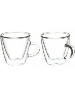 Grosche Turin Double Walled Espresso Cups (Set Of 2) - 2.4 Oz Tea