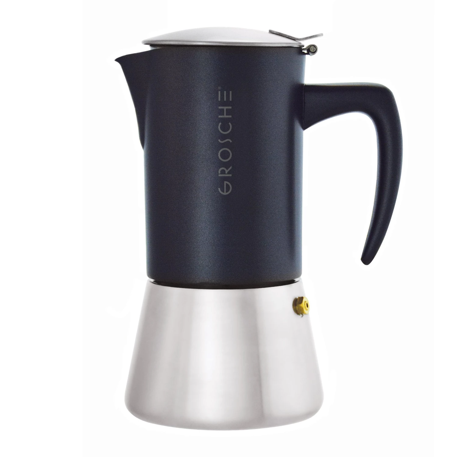 Tea Grosche Milano Stovetop Espresso Maker - Steel Black 5 Tea Grosche Milano Stovetop Espresso Maker - Steel Black