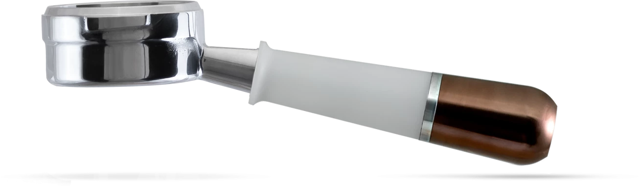 Pesado Bottomless (Naked) Portafilter For Nuova Simonelli & Victoria Arduino - White/Bronze Tea 3 Pesado Bottomless (Naked) Portafilter For Nuova Simonelli & Victoria Arduino - White/Bronze Tea