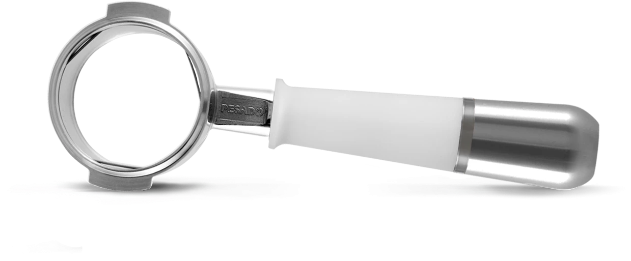 Pesado Bottomless (Naked) Portafilter For Nuova Simonelli & Victoria Arduino - White/Silver Tea 4 Pesado Bottomless (Naked) Portafilter For Nuova Simonelli & Victoria Arduino - White/Silver Tea