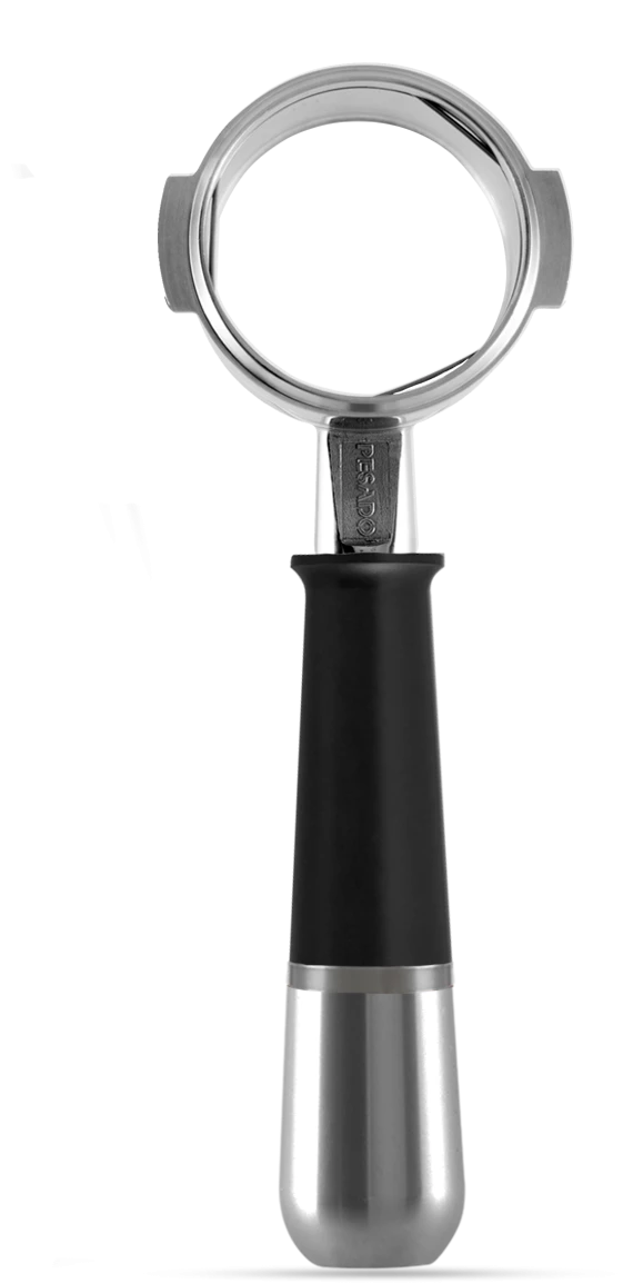 Tea Pesado Bottomless (Naked) Portafilter For Nuova Simonelli & Victoria Arduino - Black/Silver 5 Tea Pesado Bottomless (Naked) Portafilter For Nuova Simonelli & Victoria Arduino - Black/Silver