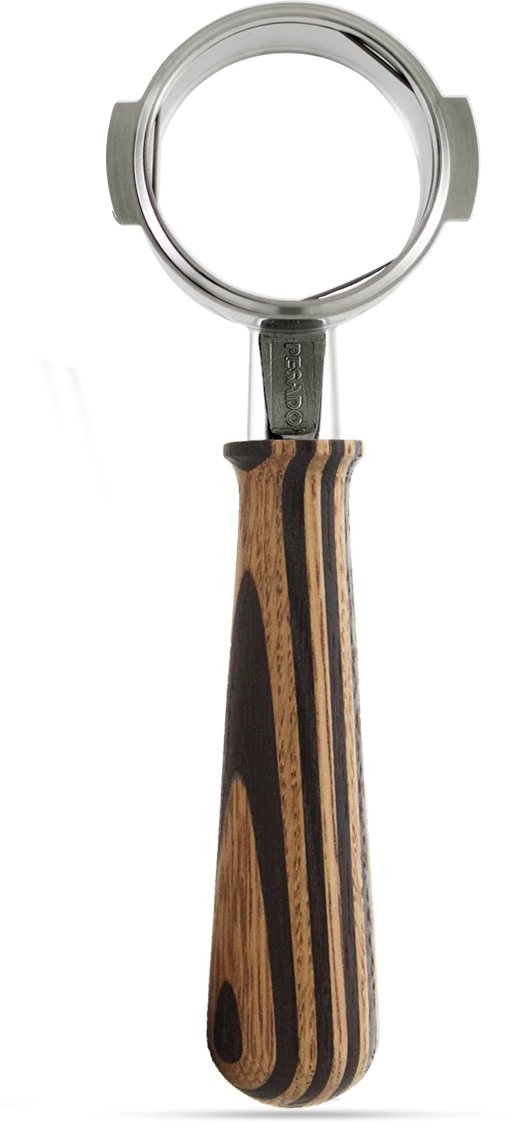 Tea Pesado Bottomless (Naked) Portafilter For La Marzocco And E61 Group - Raya Wood 5 Tea Pesado Bottomless (Naked) Portafilter For La Marzocco And E61 Group - Raya Wood