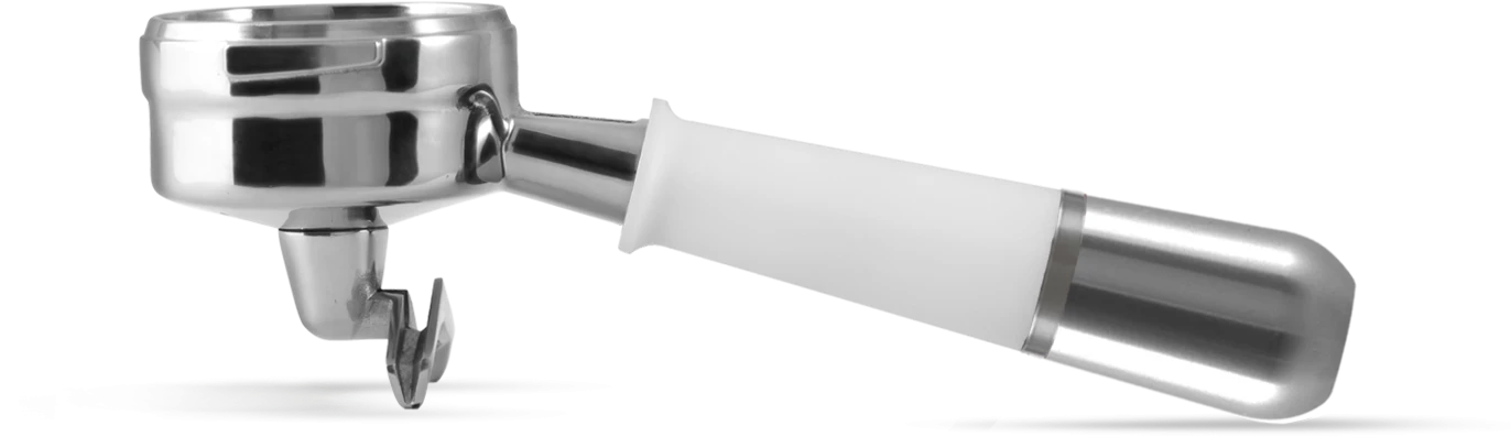 Pesado Double Spout Portafilter For La Marzocco And E61 Group- White/Silver 3 Pesado Double Spout Portafilter For La Marzocco And E61 Group- White/Silver
