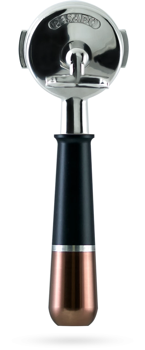 Tea Pesado Double Spout Portafilter For La Marzocco And E61 Group - Black/Bronze 4 Tea Pesado Double Spout Portafilter For La Marzocco And E61 Group - Black/Bronze