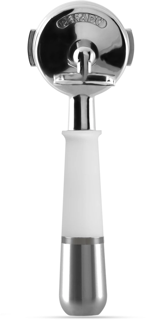 Pesado Double Spout Portafilter For La Marzocco And E61 Group- White/Silver 4 Pesado Double Spout Portafilter For La Marzocco And E61 Group- White/Silver