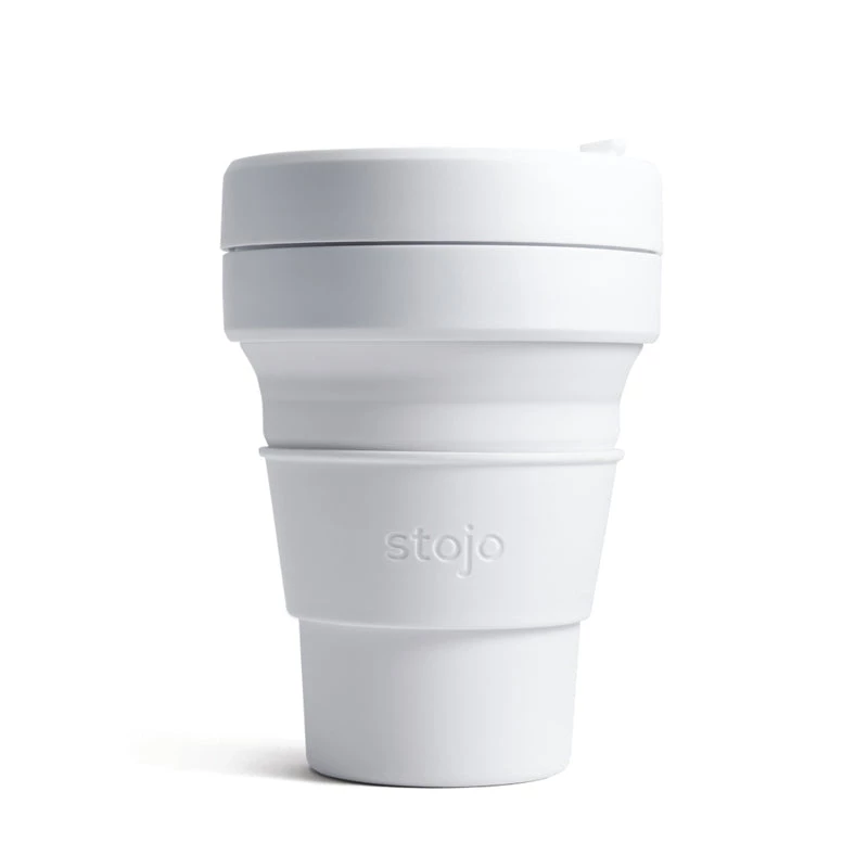 Stojo Collapsible Pocket Cup - White Tea 3 Stojo Collapsible Pocket Cup - White Tea