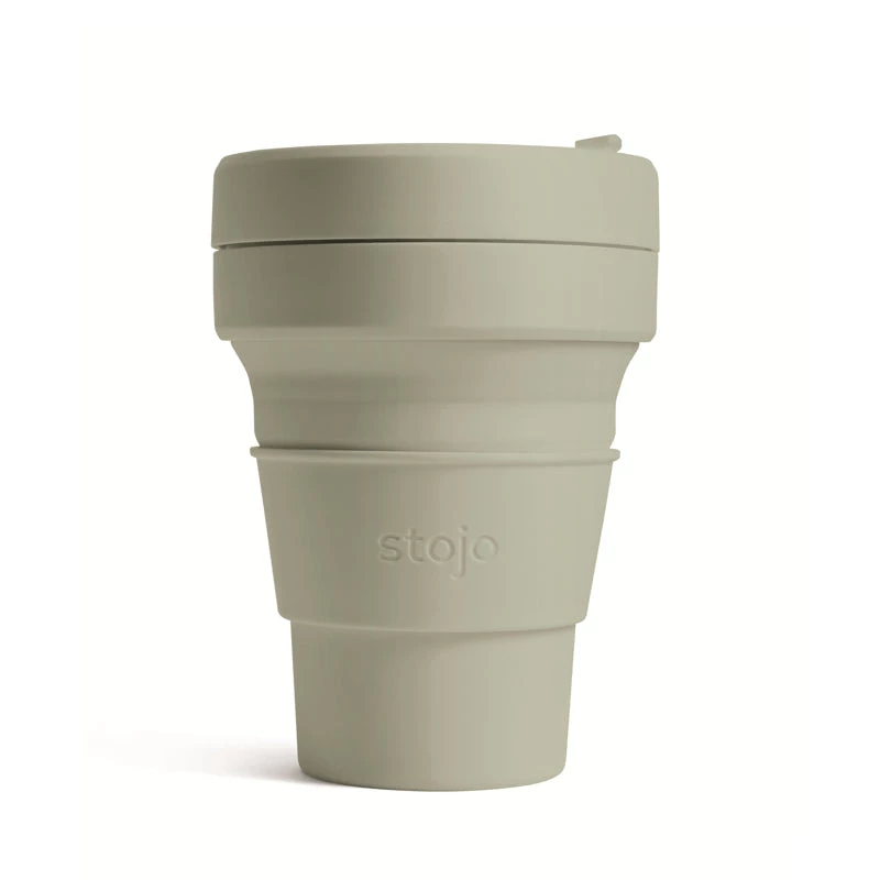 Stojo Collapsible Pocket Cup - Sage Tea 3 Stojo Collapsible Pocket Cup - Sage Tea