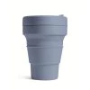 Stojo Collapsible Pocket Cup - Steel Blue 1 Stojo Collapsible Pocket Cup - Steel Blue