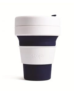 Stojo Collapsible Pocket Cup - White/Indigo Tea