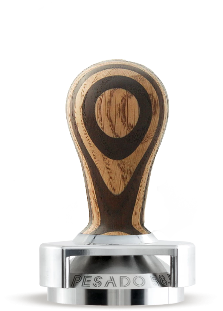 Pesado 58.5mm Tamper - Raya Wood Tea 4 Pesado 58.5mm Tamper - Raya Wood Tea