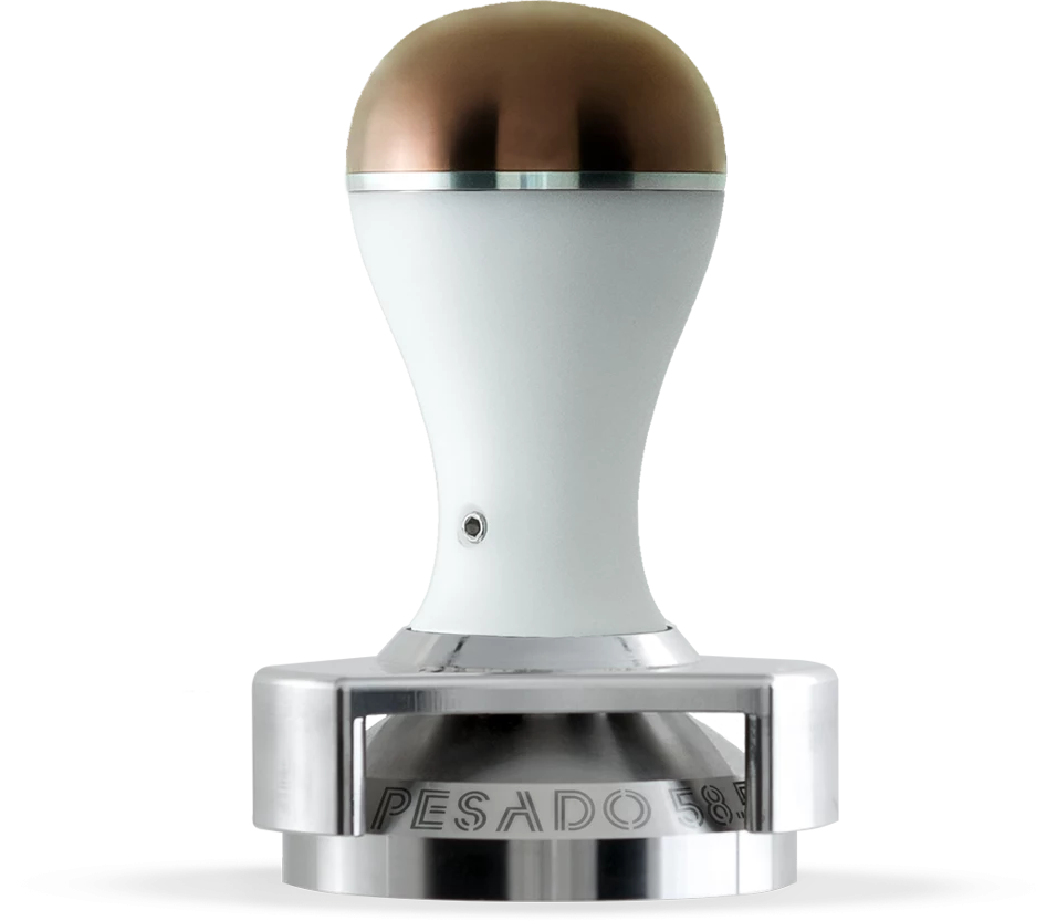 Pesado 58.5mm Tamper - White/Bronze Tea 4 Pesado 58.5mm Tamper - White/Bronze Tea