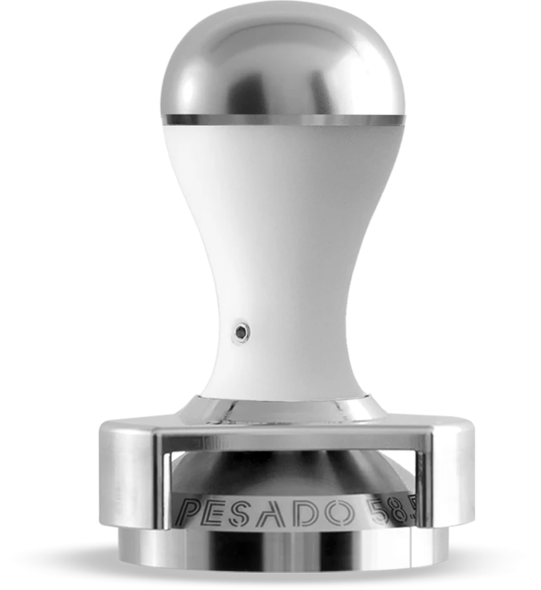 Tea Pesado 58.5mm Tamper - White/Silver 4 Tea Pesado 58.5mm Tamper - White/Silver