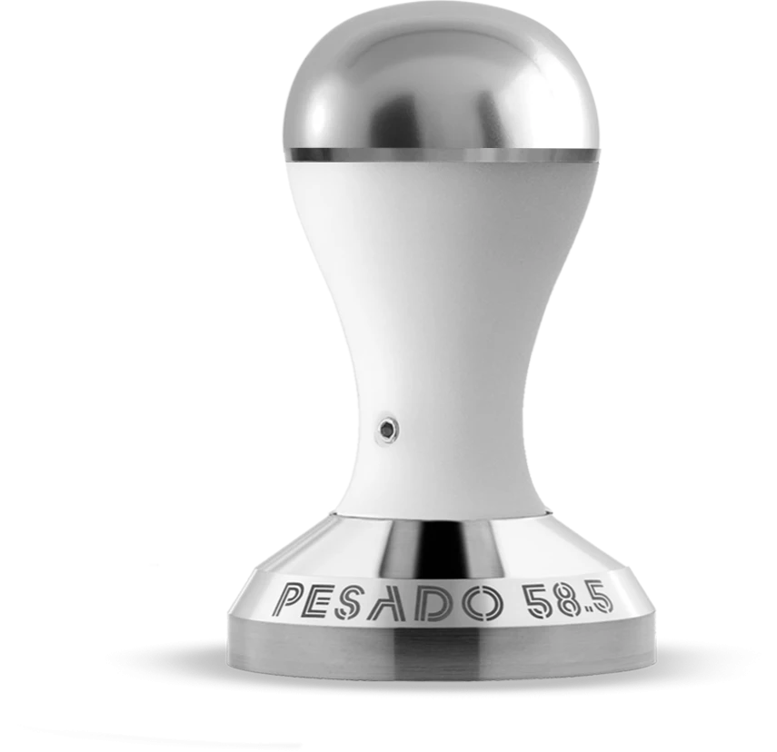Tea Pesado 58.5mm Tamper - White/Silver 3 Tea Pesado 58.5mm Tamper - White/Silver