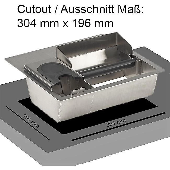 JoeFrex Countertop Knock Box Combi W/ Tamping Station Tea 4 JoeFrex Countertop Knock Box Combi W/ Tamping Station Tea