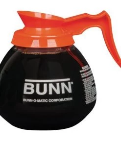 Bunn Glass Coffee Decanter - 1.9L - Case Of 3 - Orange Commercial