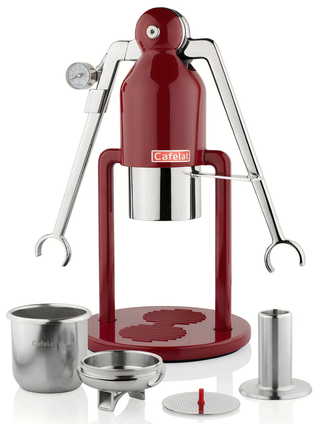 Cafelat Robot - Manual Espresso Maker - Barista Version - Red 3 Cafelat Robot - Manual Espresso Maker - Barista Version - Red