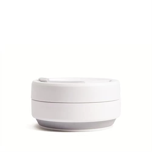 Stojo Collapsible Pocket Cup - White/Dove 4 Stojo Collapsible Pocket Cup - White/Dove