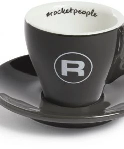 Tea Rocket Flat White Cups - Hashtag Series - Set Of 6 - Grey