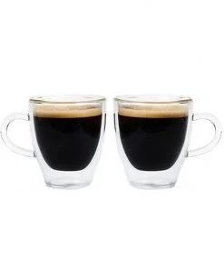 Grosche Turin Double Walled Espresso Cups (Set Of 2) - 2.4 Oz Tea